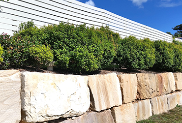 Bush Rock Retaining Walls